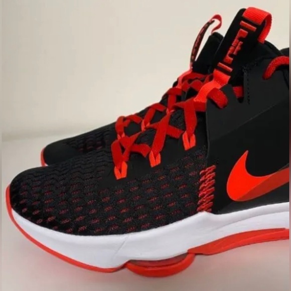NWOB Nike Lebron Witness 5 Shoes Men's Sz 8.5-12 Black Red Basketball CQ9380-005 - Picture 5 of 6